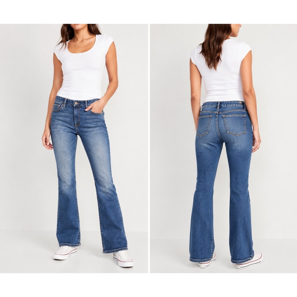 Gap 1969 Perfect Boot Jeans Womens 30s Medium Wash Blue‎ Denim Bootcut Pants